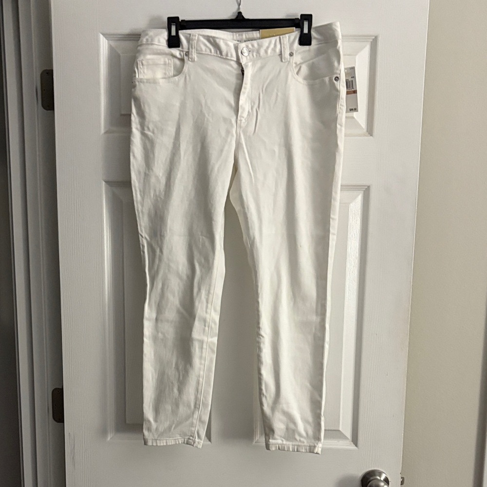 Michael Kors Women’s Straight Leg White Jeans
